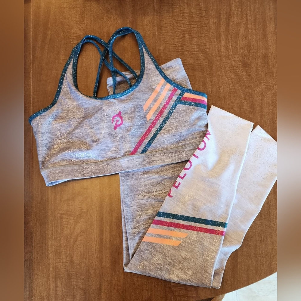Peloton Roller Rink Set: HW Leggings, Size XL (NWOT) / Strappy Bra, Size XL (NWO